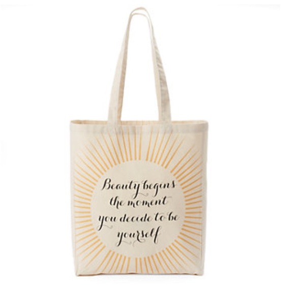 Canvas Tote with Inspirational Graphic - Picture 1 of 5